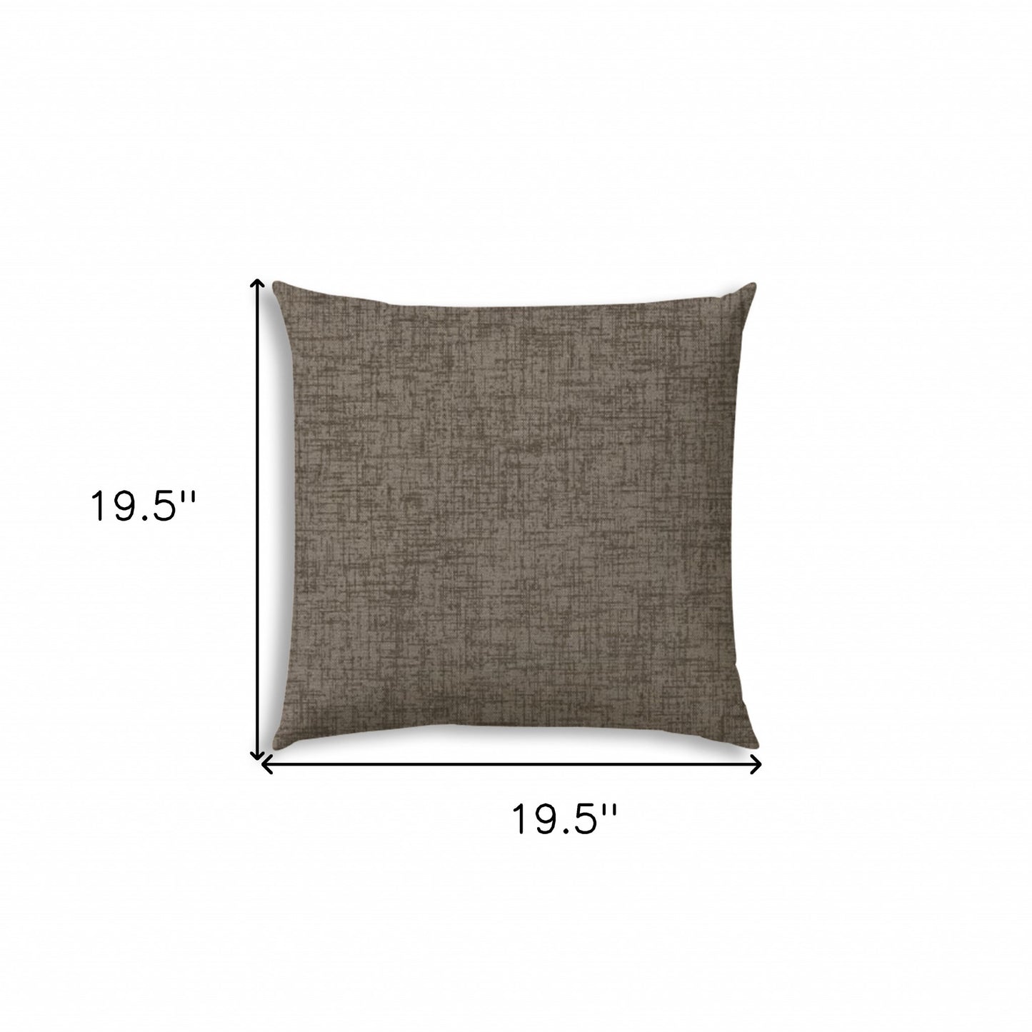 20" X 20" Medium Taupe And Dark Taupe Zippered Polyester Solid Color Throw Pillow Cover