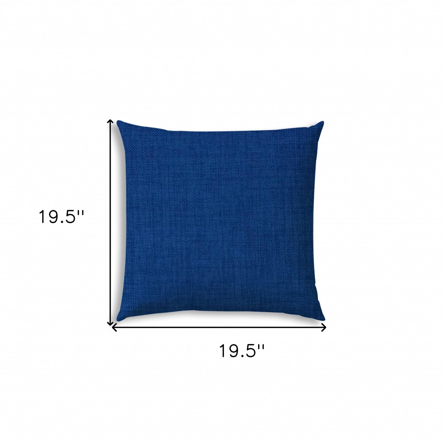 20" X 20" Aqua Turquoise And Blue Zippered Polyester Solid Color Throw Pillow Cover