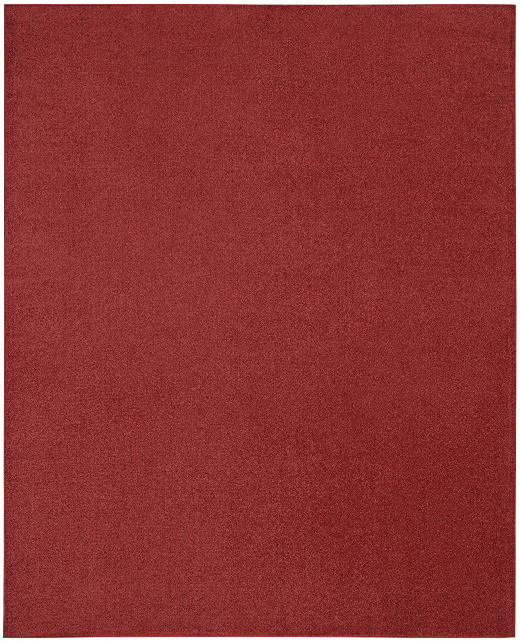 9' X 12' Brick Red Non Skid Indoor Outdoor Area Rug