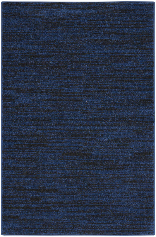 2' X 4' Midnight Blue Non Skid Indoor Outdoor Runner Rug