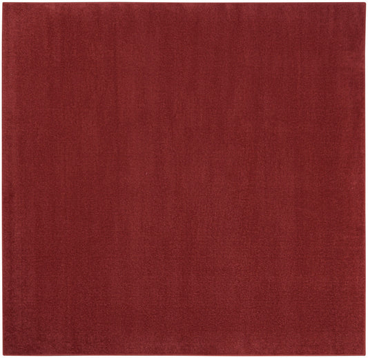 7' X 7' Brick Red Square Non Skid Indoor Outdoor Area Rug