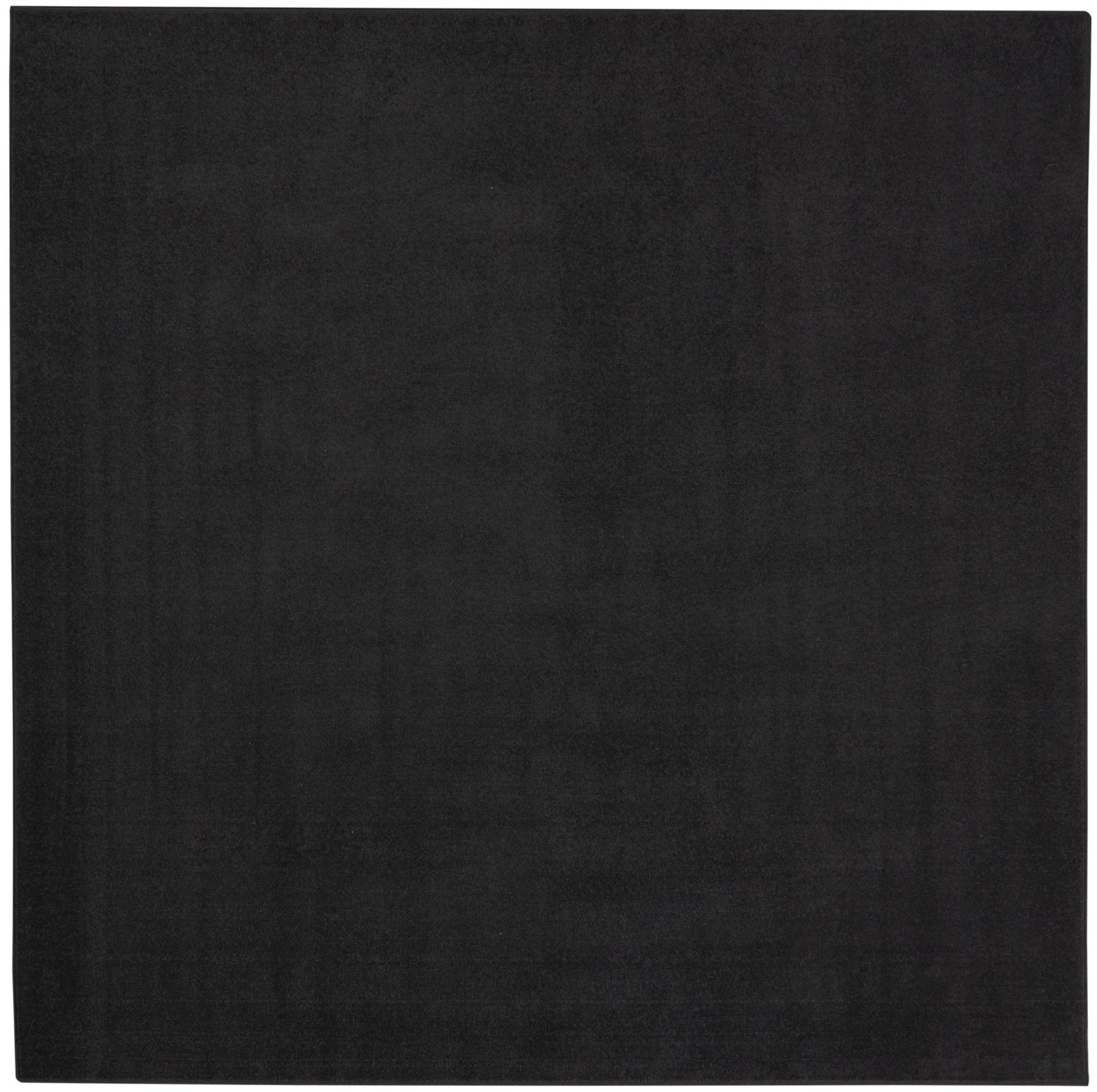 7' X 7' Black Square Non Skid Indoor Outdoor Area Rug