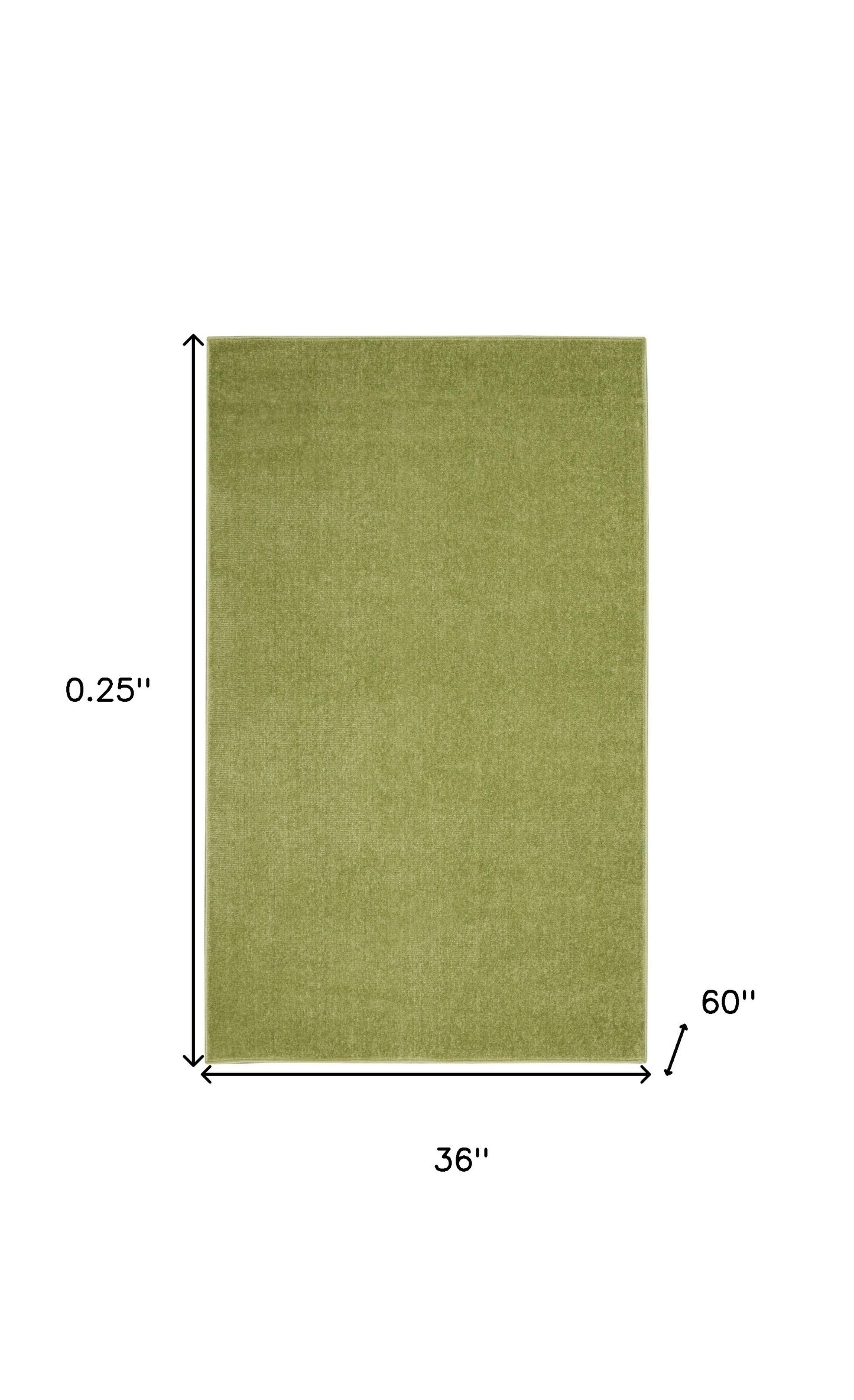 3' X 5' Green Non Skid Indoor Outdoor Area Rug