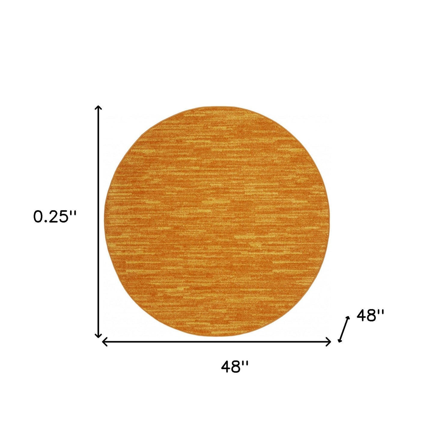 4' X 4' Sunburst Round Non Skid Indoor Outdoor Area Rug