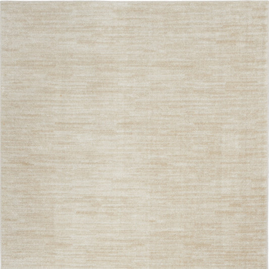 5' X 7' Ivory And Beige Non Skid Indoor Outdoor Area Rug