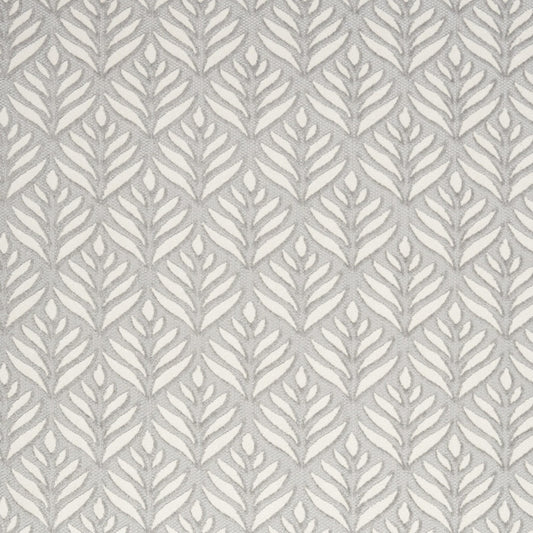 8' X 11' Grey Floral Stain Resistant Non Skid Area Rug