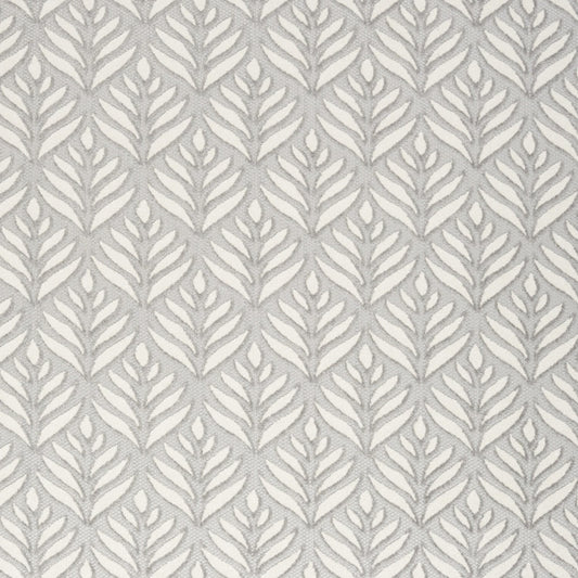 4' X 6' Grey Floral Stain Resistant Non Skid Area Rug