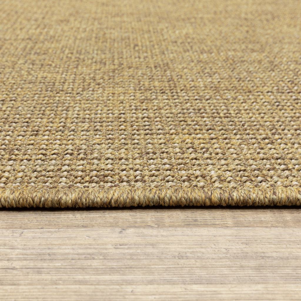7' x 10' Tan Stain Resistant Indoor Outdoor Area Rug