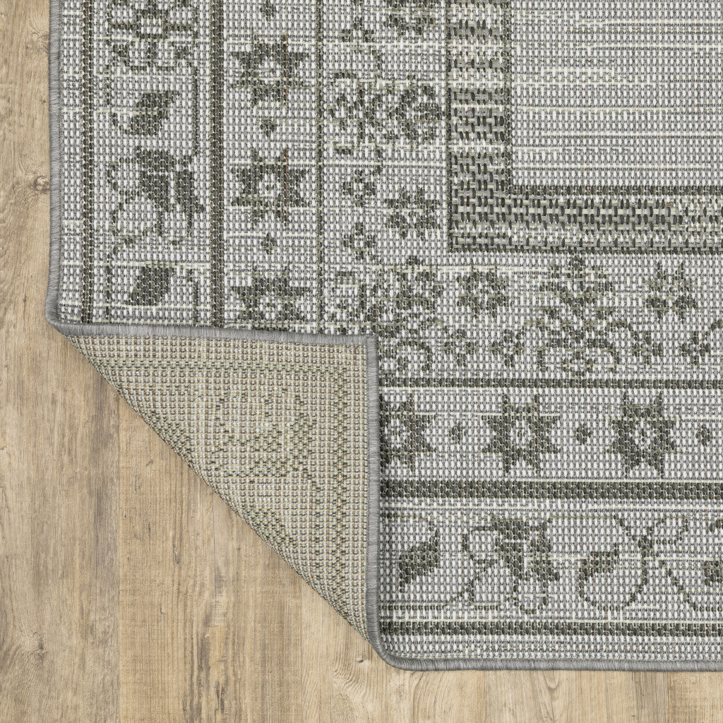 10' x 13' Beige Stain Resistant Indoor Outdoor Area Rug