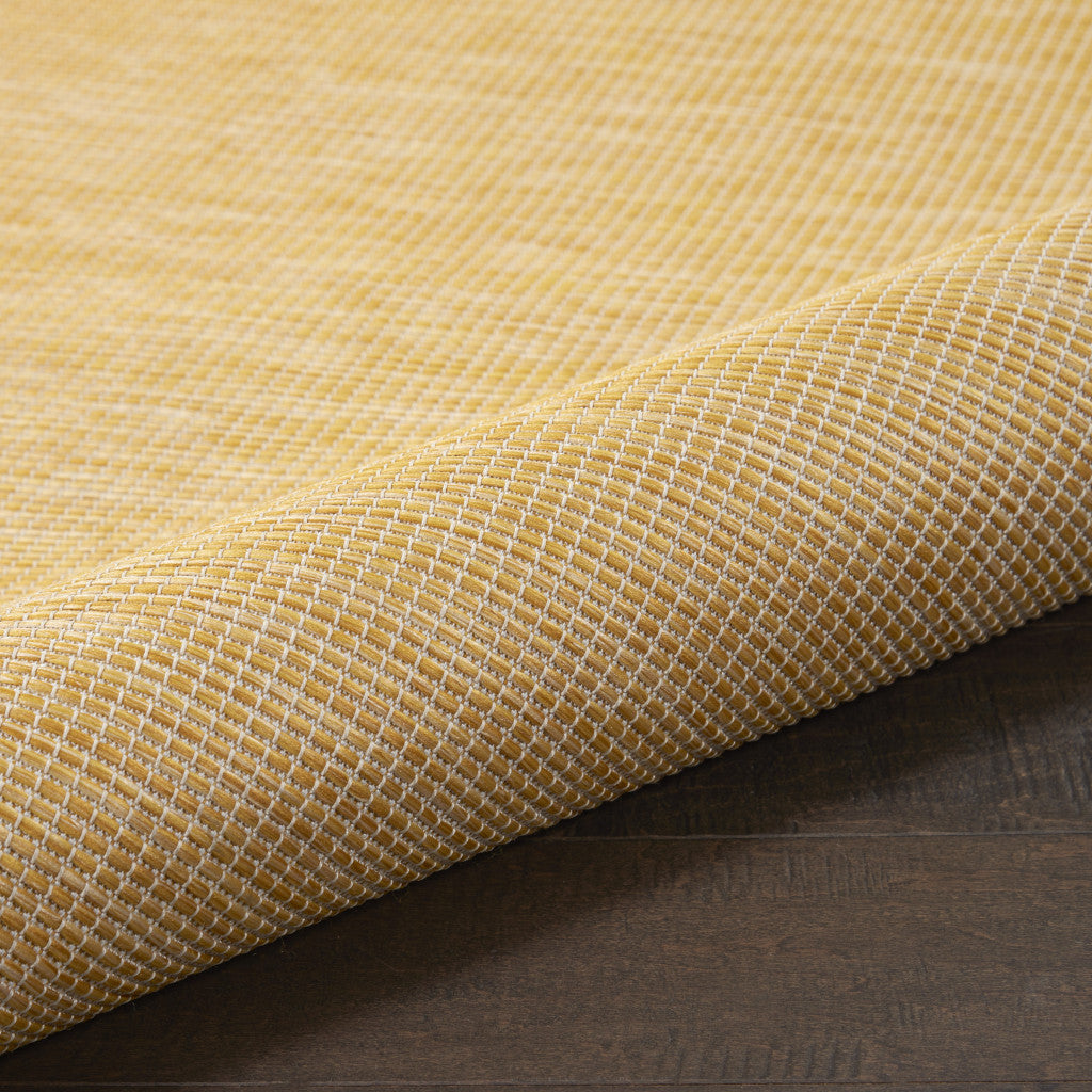 5' X 7' Yellow Power Loom Area Rug