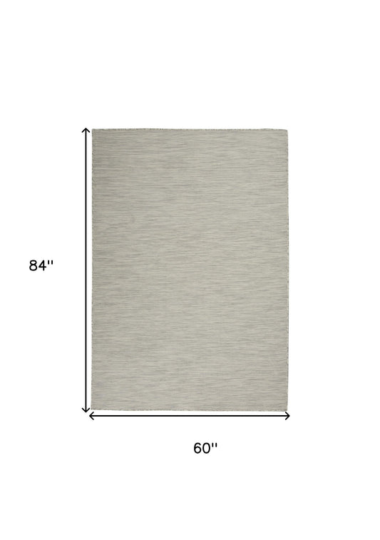 5' X 7' Gray Power Loom Area Rug
