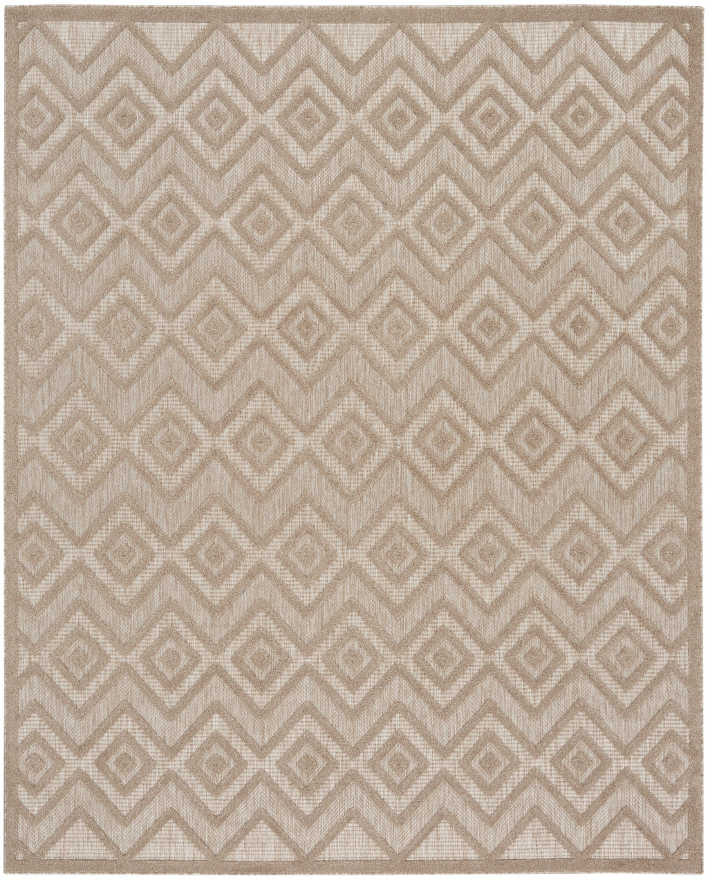 8' X 10' Beige Geometric Flatweave Area Rug