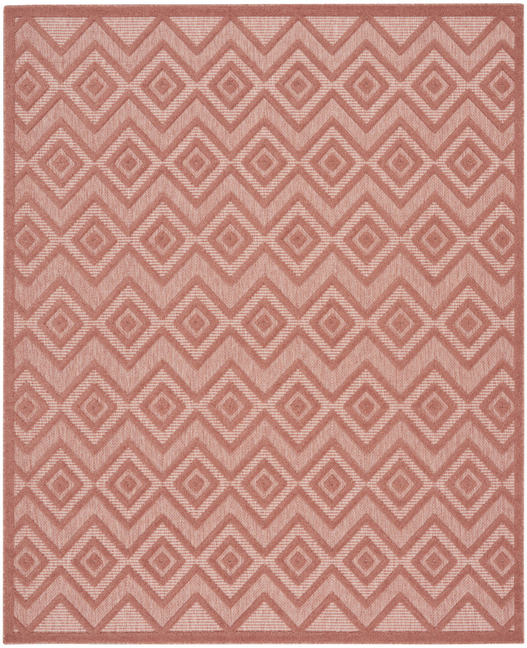 7' X 10' Orange Geometric Flatweave Area Rug