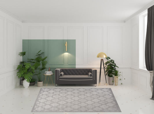 8' X 10' Gray Geometric Flatweave Area Rug