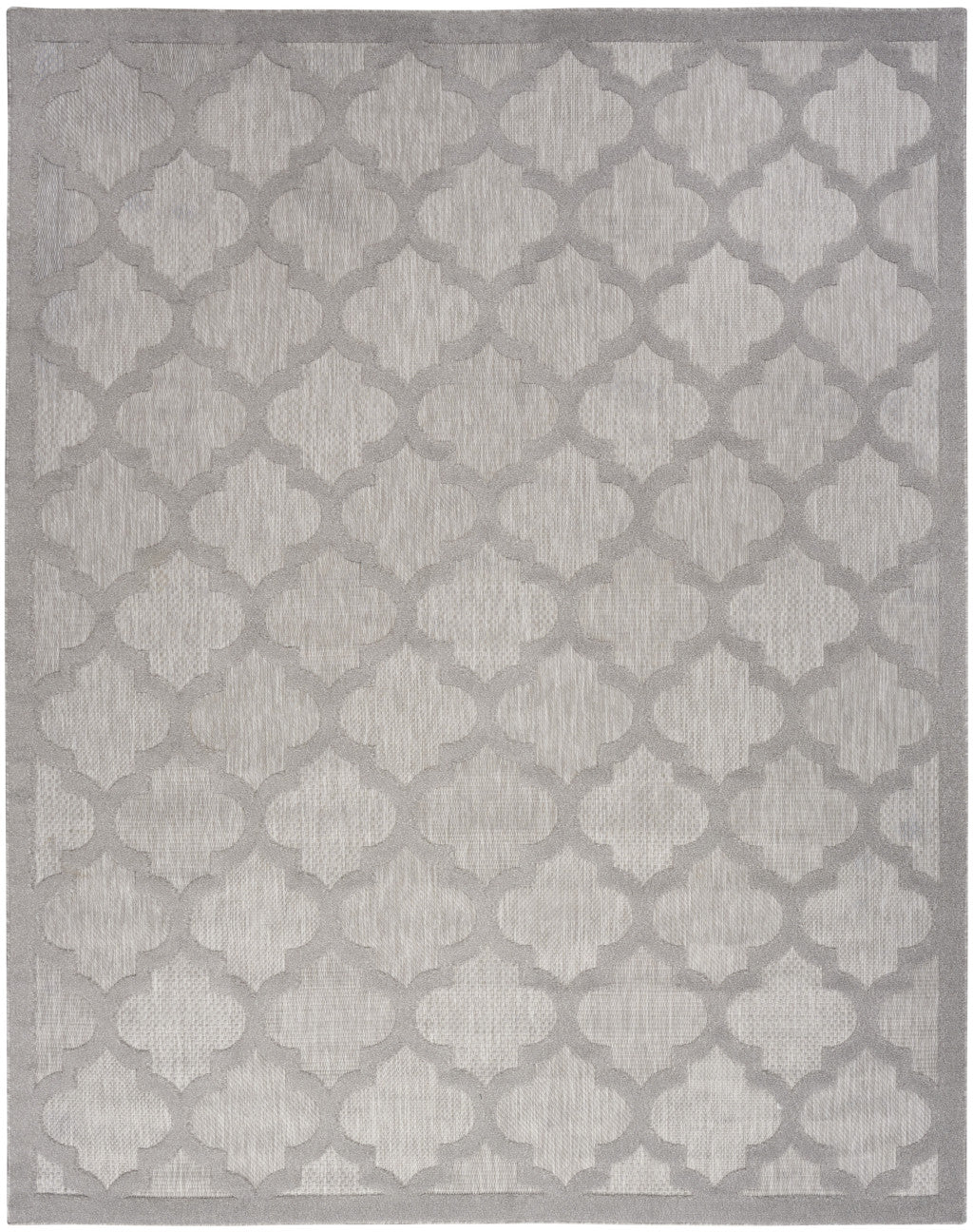 8' X 10' Gray Geometric Flatweave Area Rug
