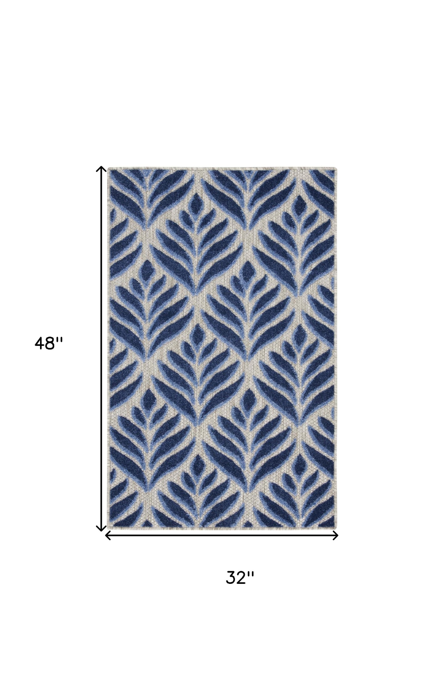 3' X 4' Charcoal Floral Power Loom Area Rug