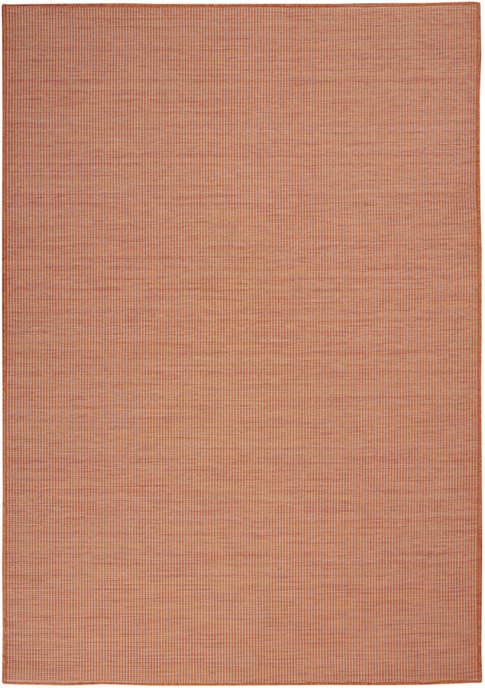 5' X 7' Rust Power Loom Area Rug