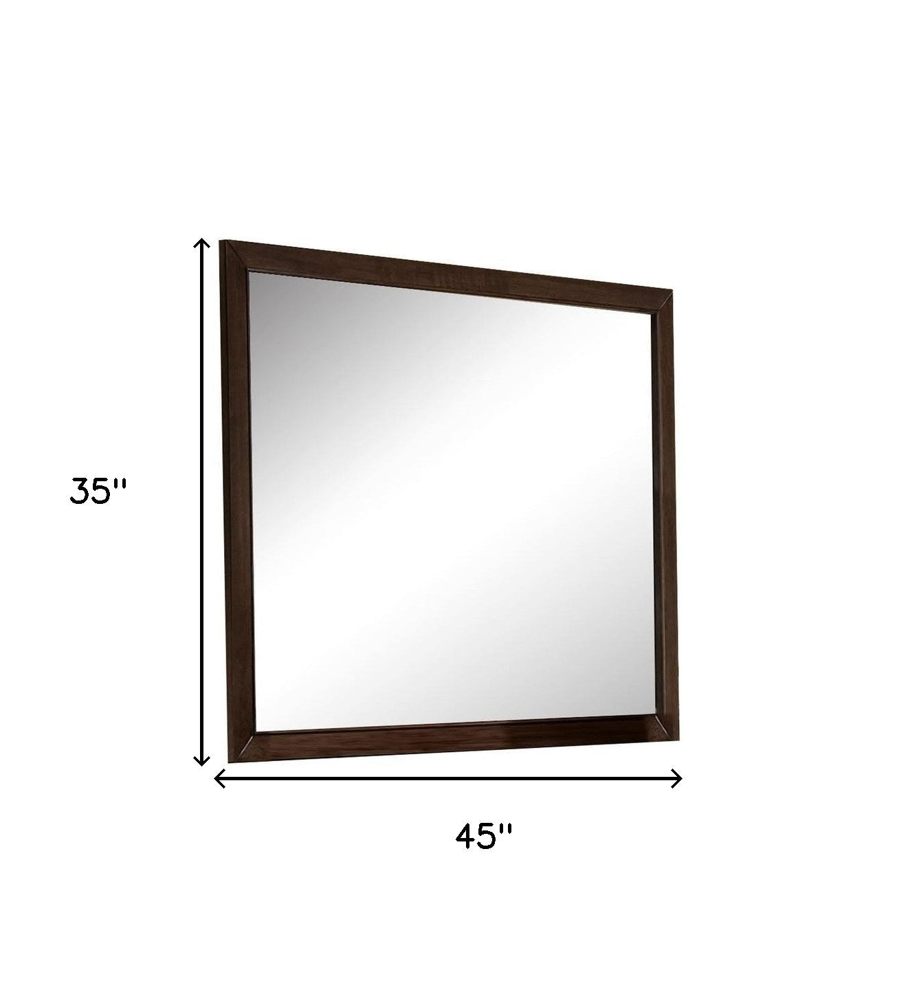 Espresso Wooden Rectangular Vanity Mirror