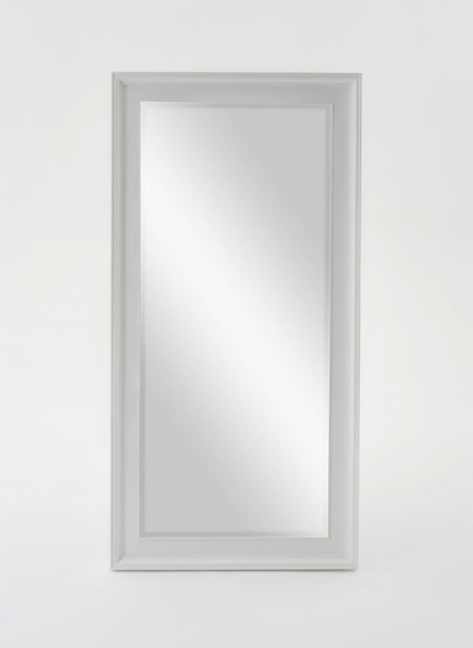 79" White Wood Framed Full Length Hanging Mirror