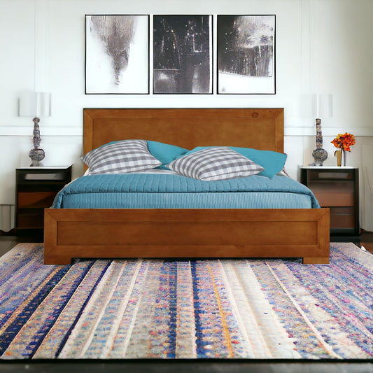 Oak Wood Full Platform Bed