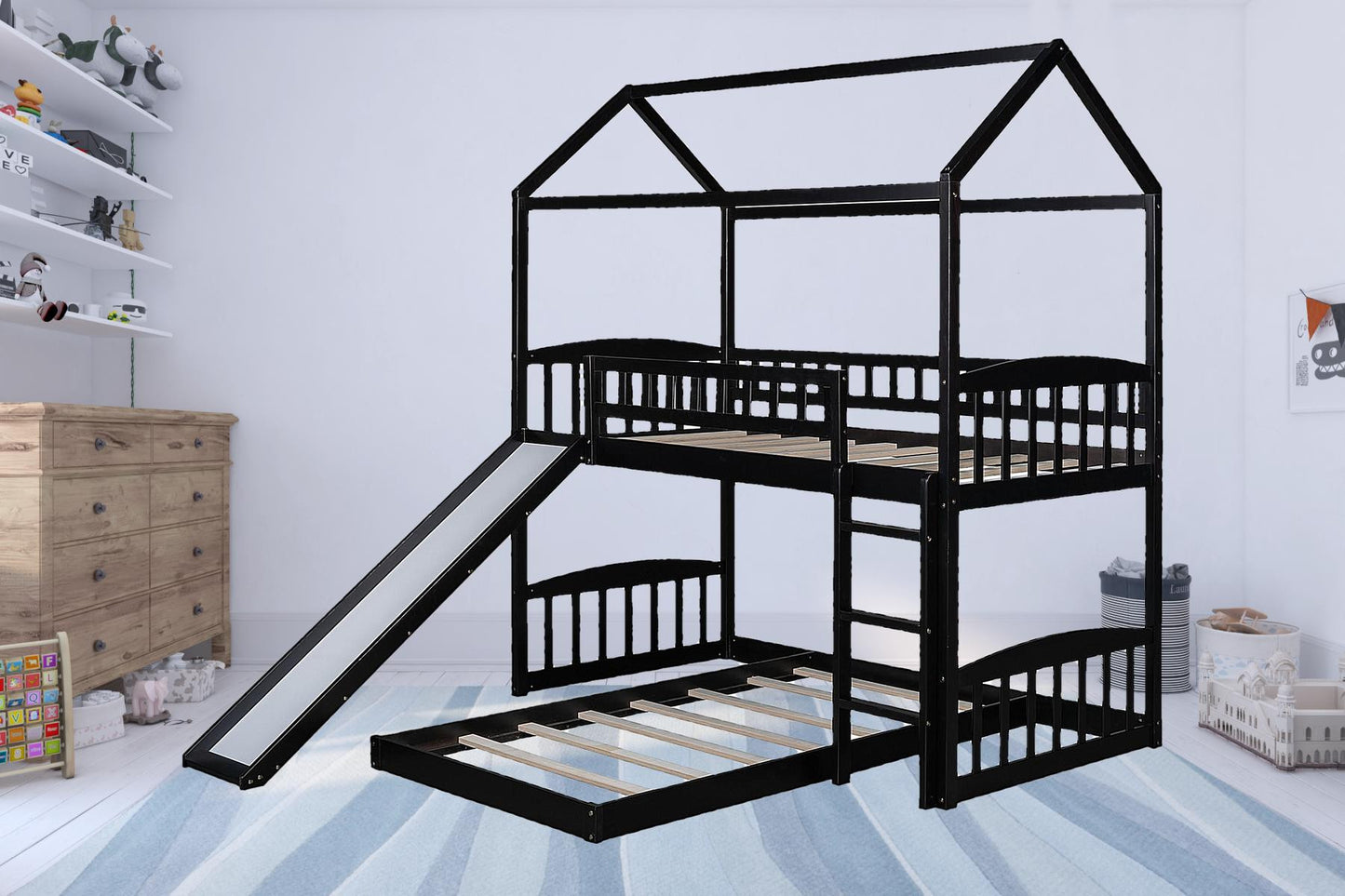 Espresso Full Over Full Contemporary Bunk Bed