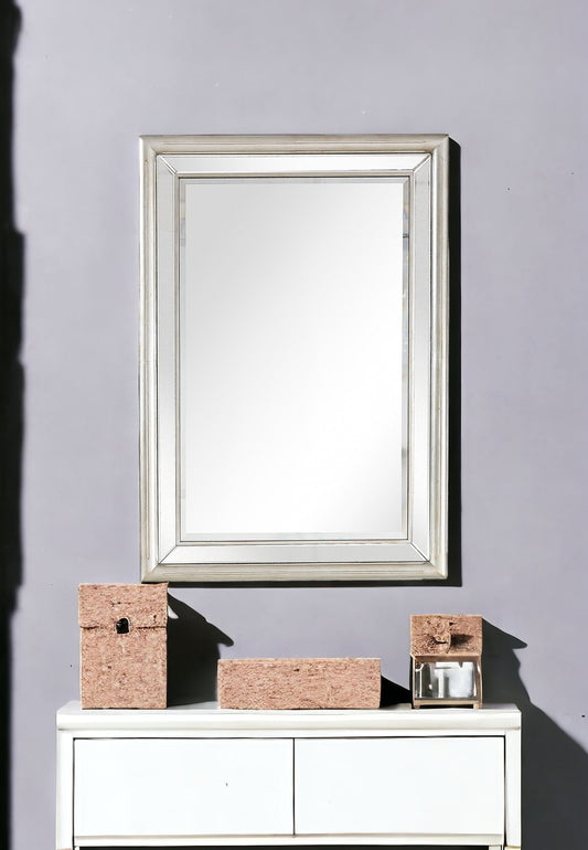 44" Silver Framed Accent Mirror
