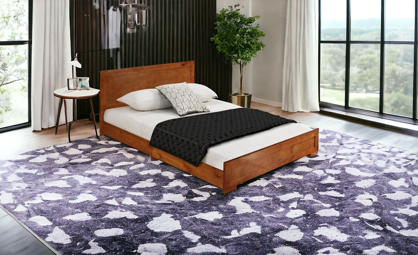 Cherry Wood Twin Platform Bed