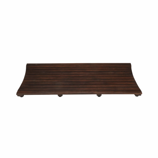 Compact Teak Floor Mat In Brown Finish