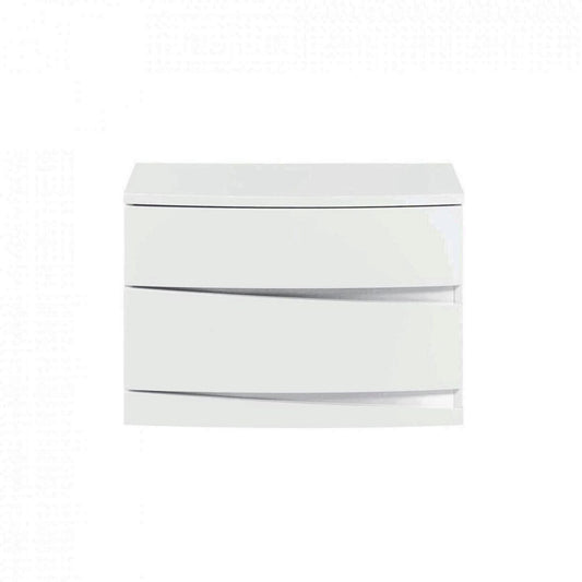 Four Piece White High Gloss King Bedroom Set