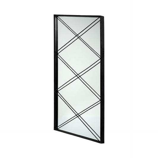 Black Rectangle Full Length Hanging Metal Mirror