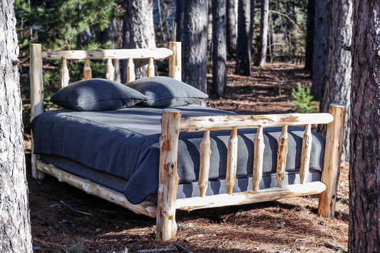 Rustic And Natural Cedar King Traditional Log Bed
