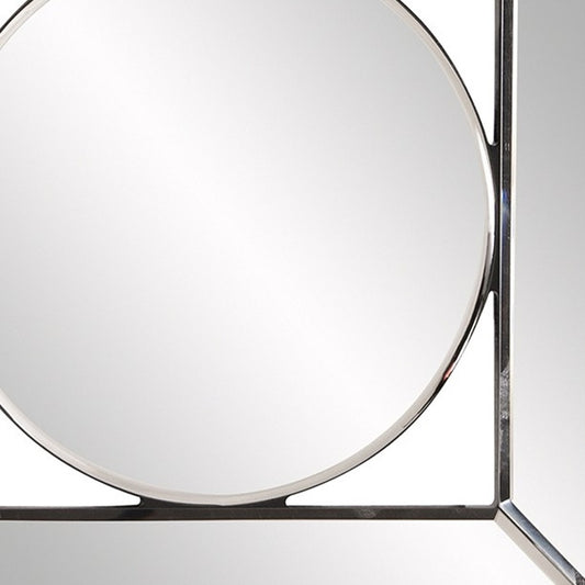 Square Mirror With Center Round Mirror
