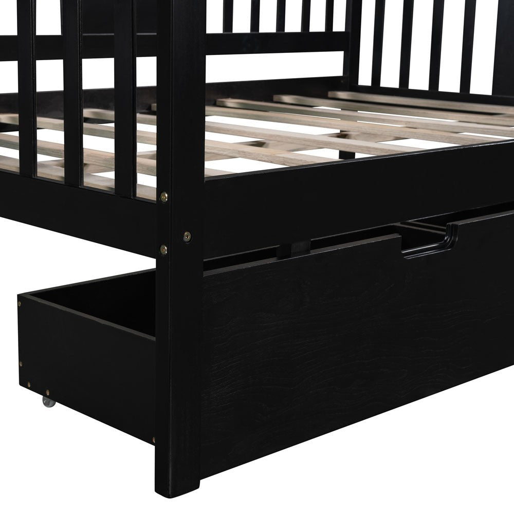 Espresso Solid and Manufactured Wood Full Bed