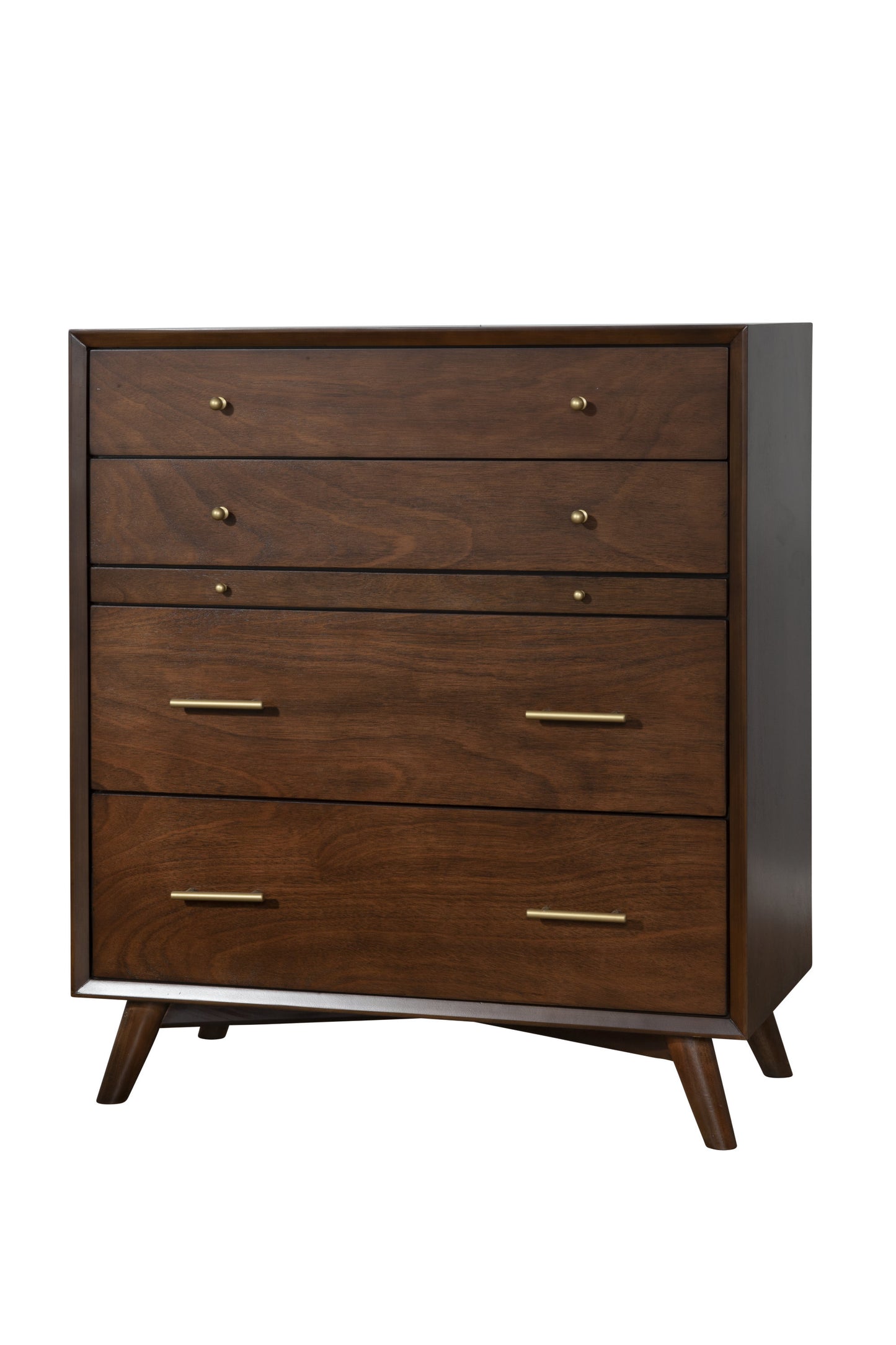 38" Mahogany Solid Wood Four Drawer Chest