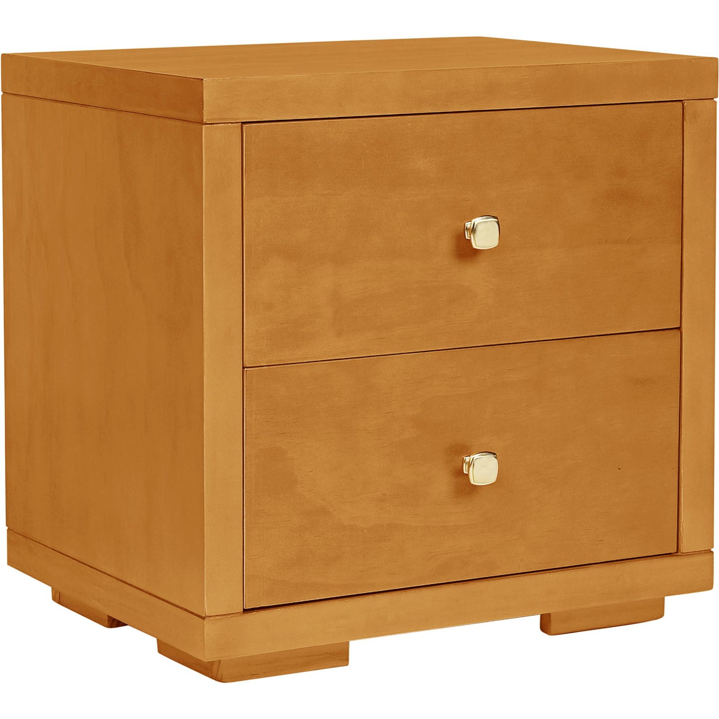 19" Oak Two Drawer Nightstand