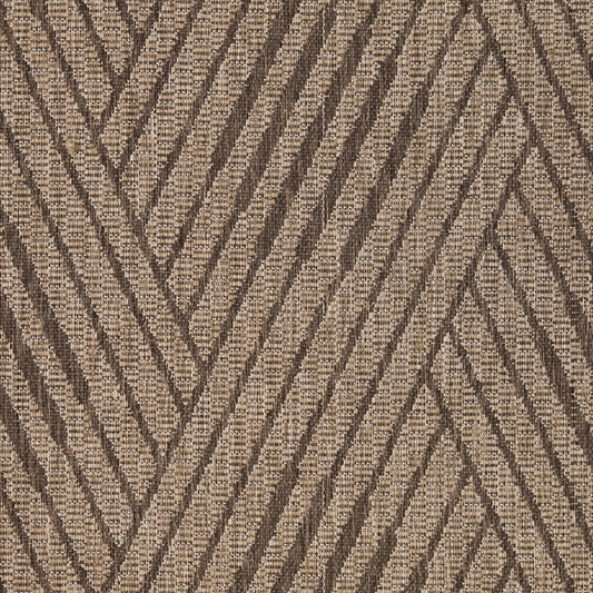 8' Runner Beige Geometric Stain Resistant Indoor Outdoor Runner Rug