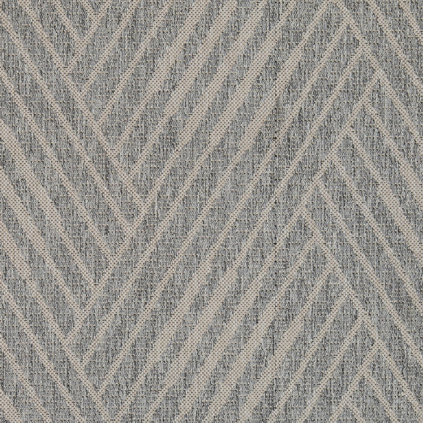 2' x 3' Gray Geometric Stain Resistant Indoor Outdoor Area Rug