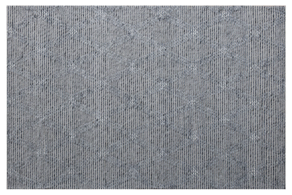 5' x 8' Blue and Ivory Geometric Hand Woven Non Skid Area Rug