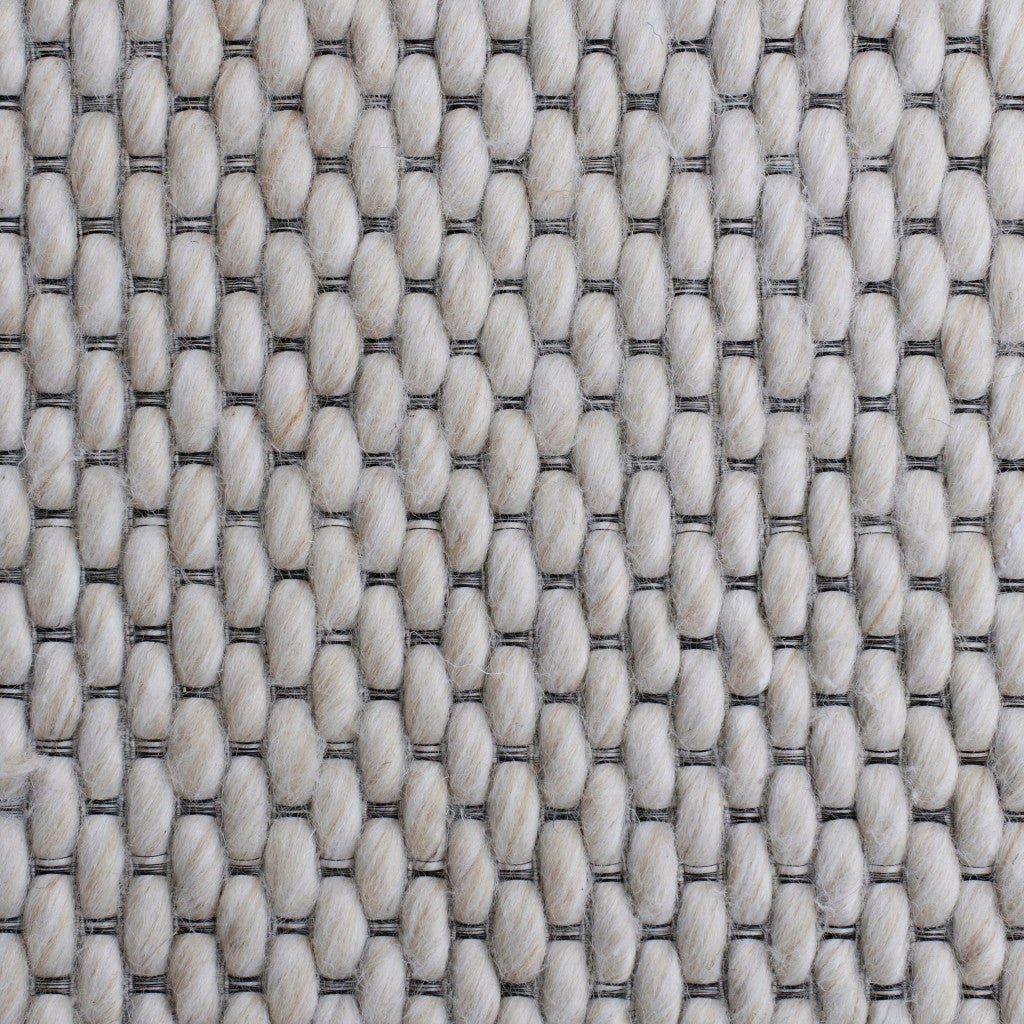 5' x 8' Beige Hand Woven Non Skid Area Rug