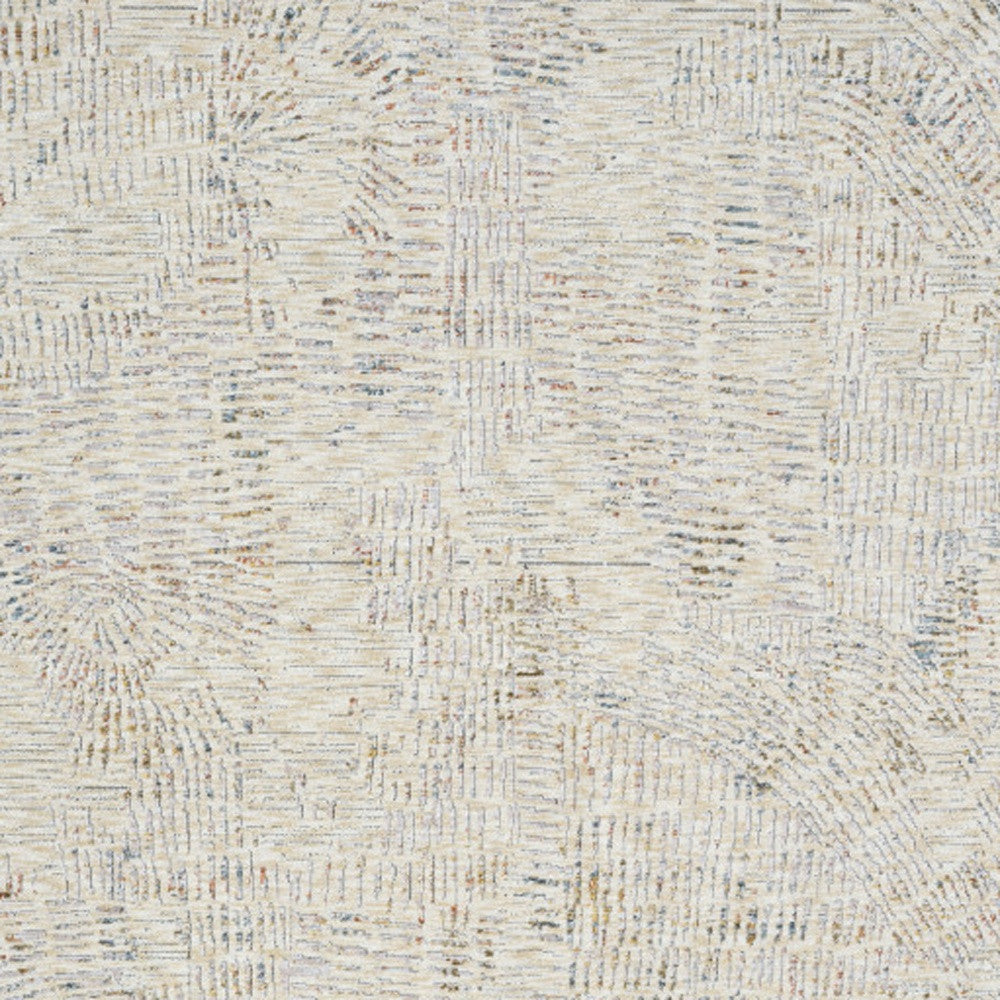 9' x 12' Ivory and Gray Abstract Area Rug