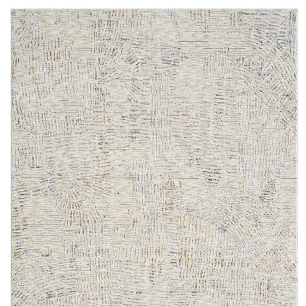 5' x 8' Ivory and Gray Abstract Area Rug