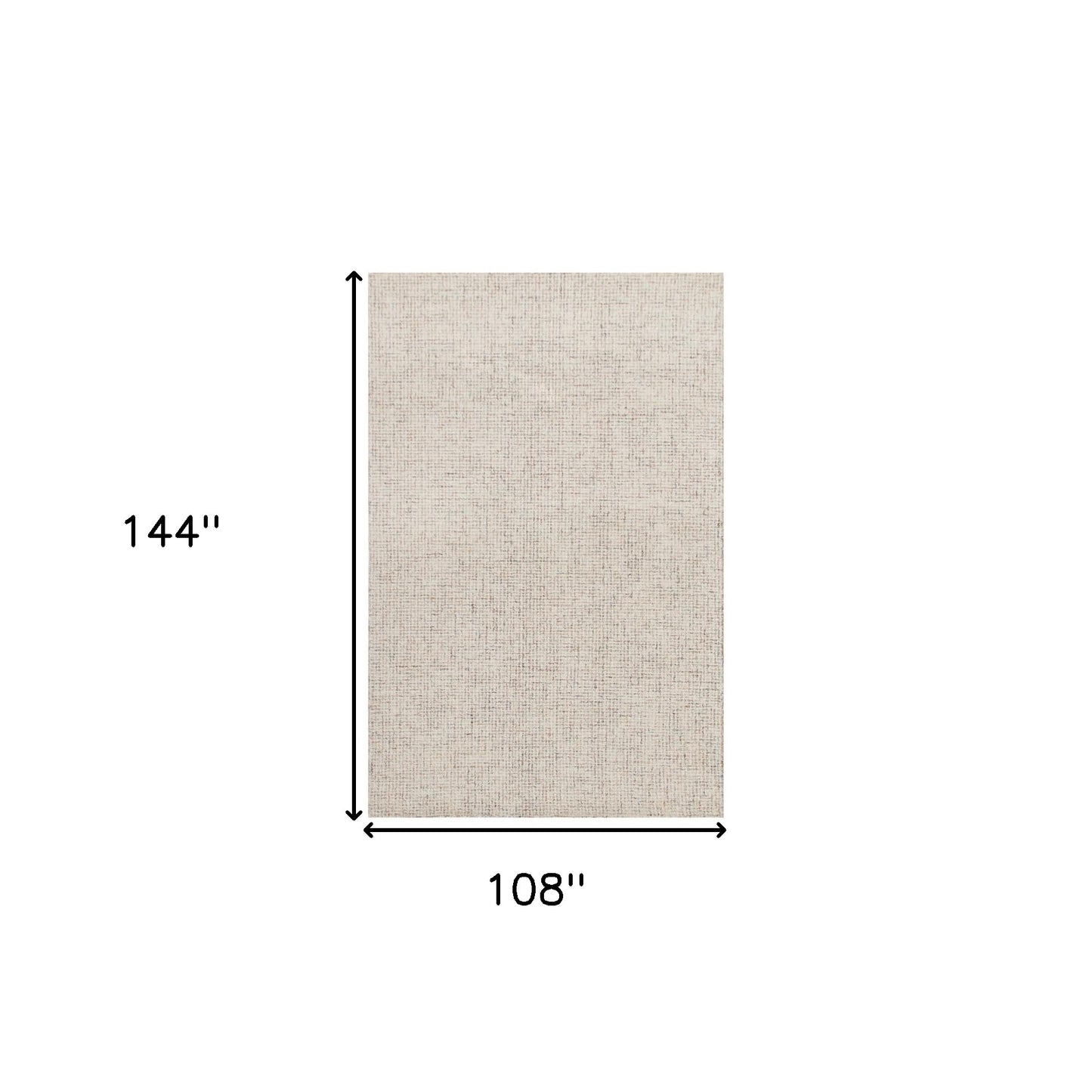 9' x 12' Beige and Brown Wool Abstract Hand Tufted Area Rug