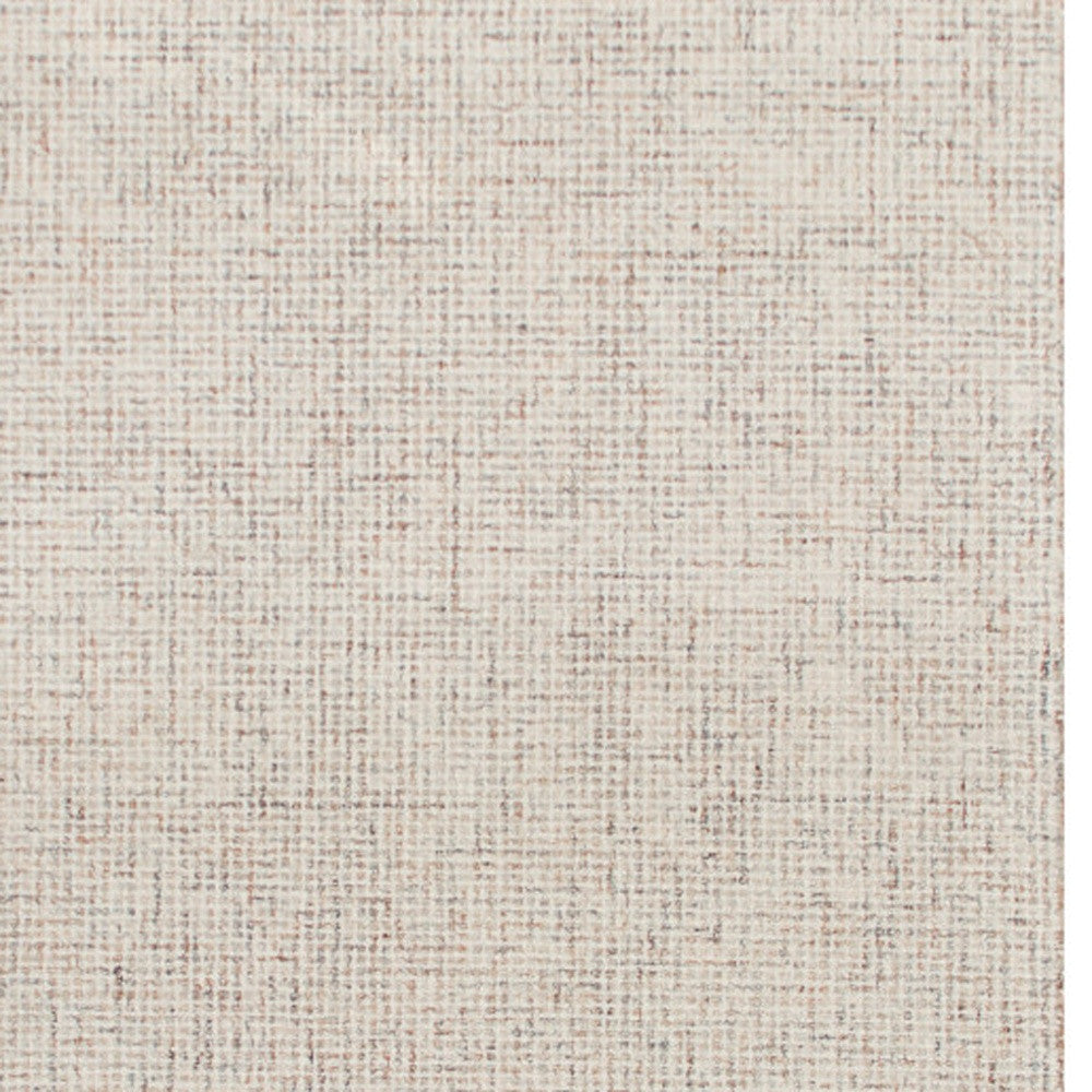 9' x 12' Beige and Brown Wool Abstract Hand Tufted Area Rug