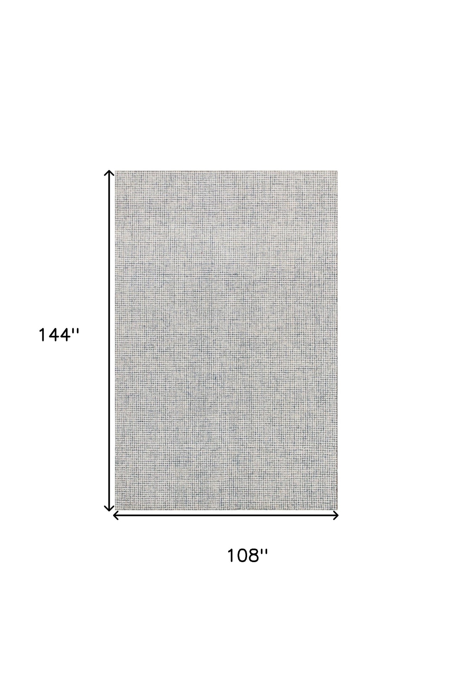 9' x 12' Blue and Ivory Wool Abstract Hand Tufted Area Rug