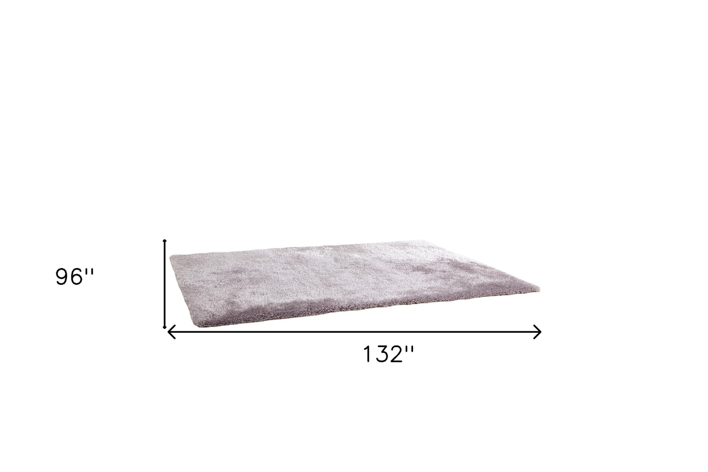 8' x 11' Silver Shag Hand Tufted Area Rug