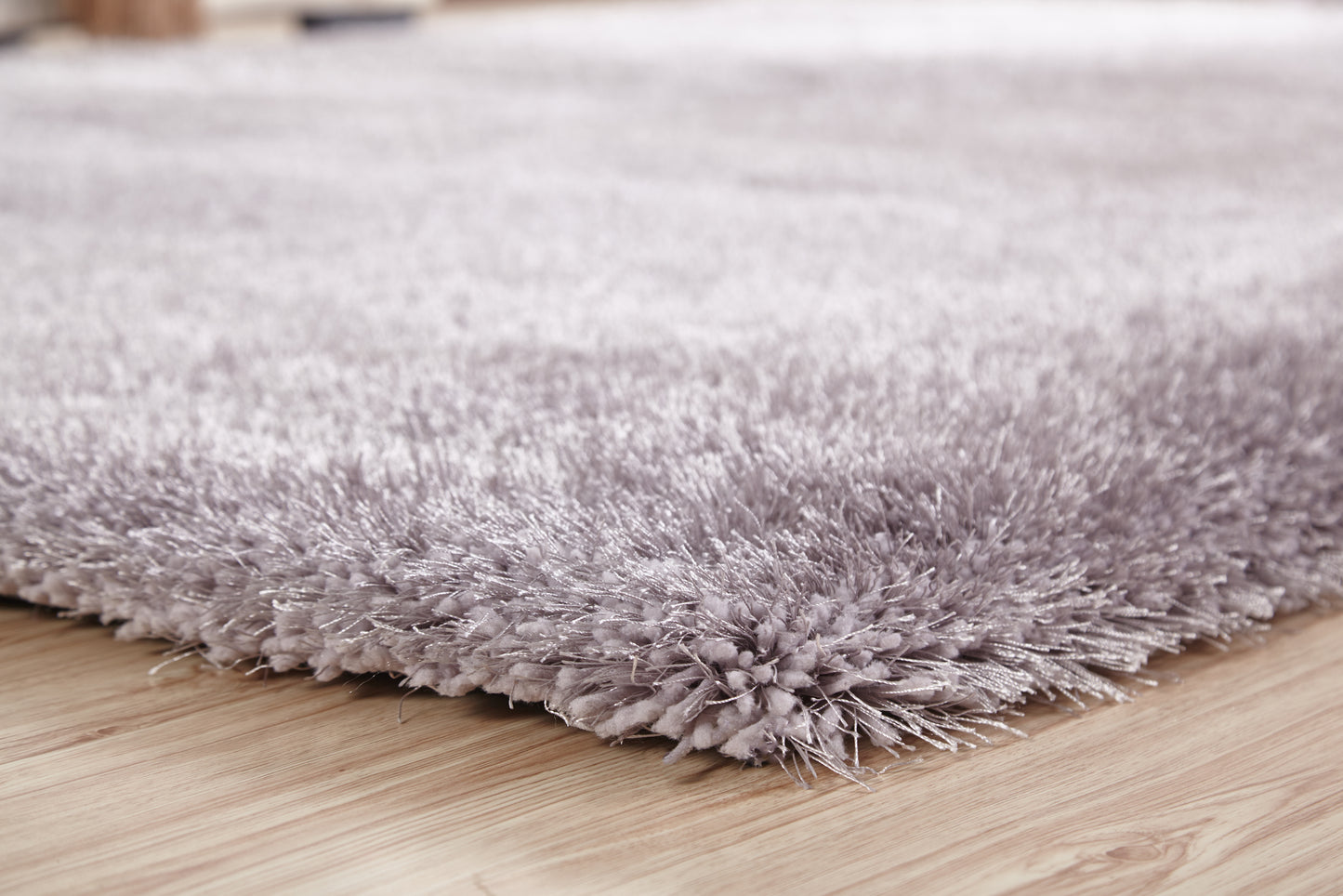 8' x 11' Silver Shag Hand Tufted Area Rug