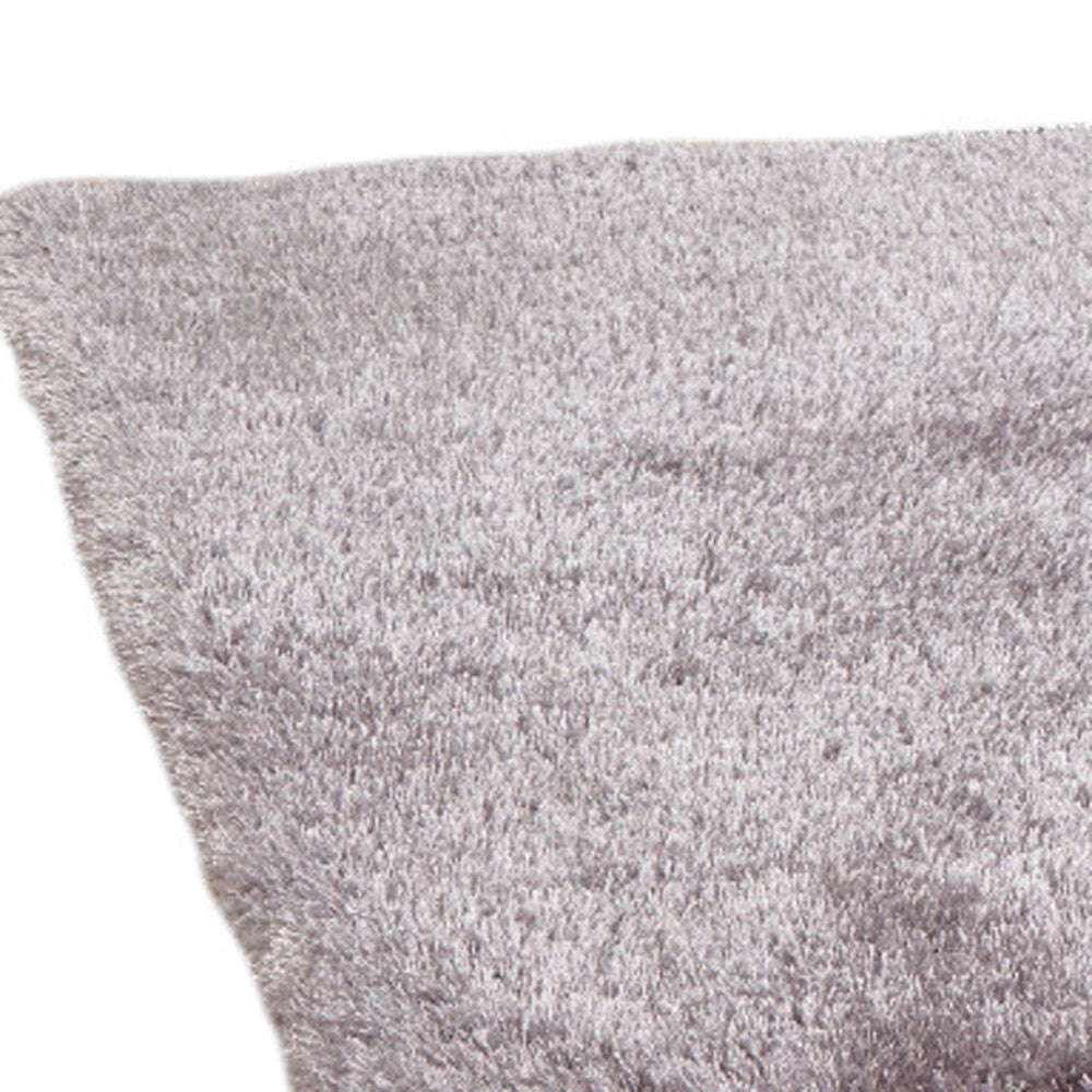 8' x 11' Silver Shag Hand Tufted Area Rug