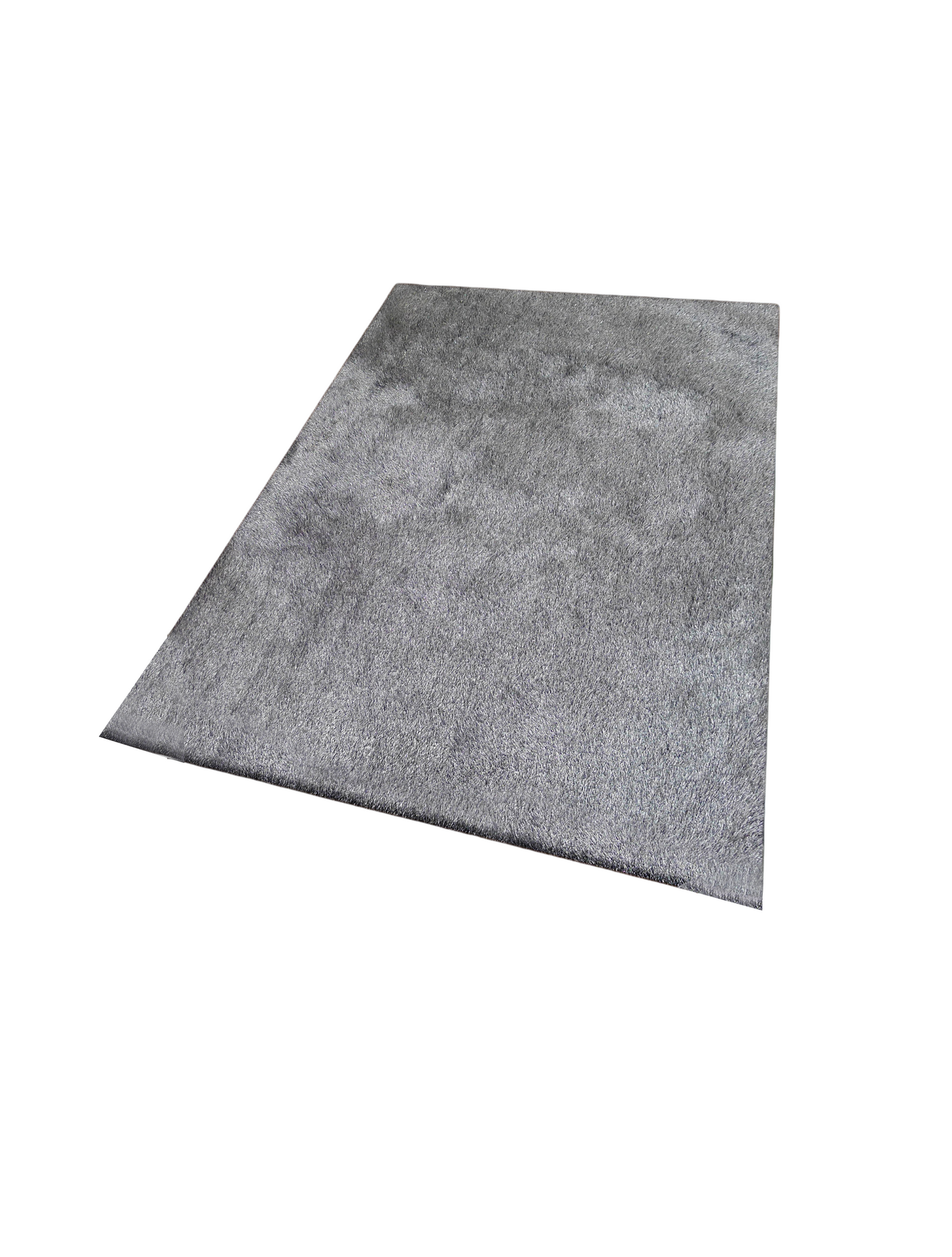 5' x 7' Gray Shag Hand Tufted Area Rug
