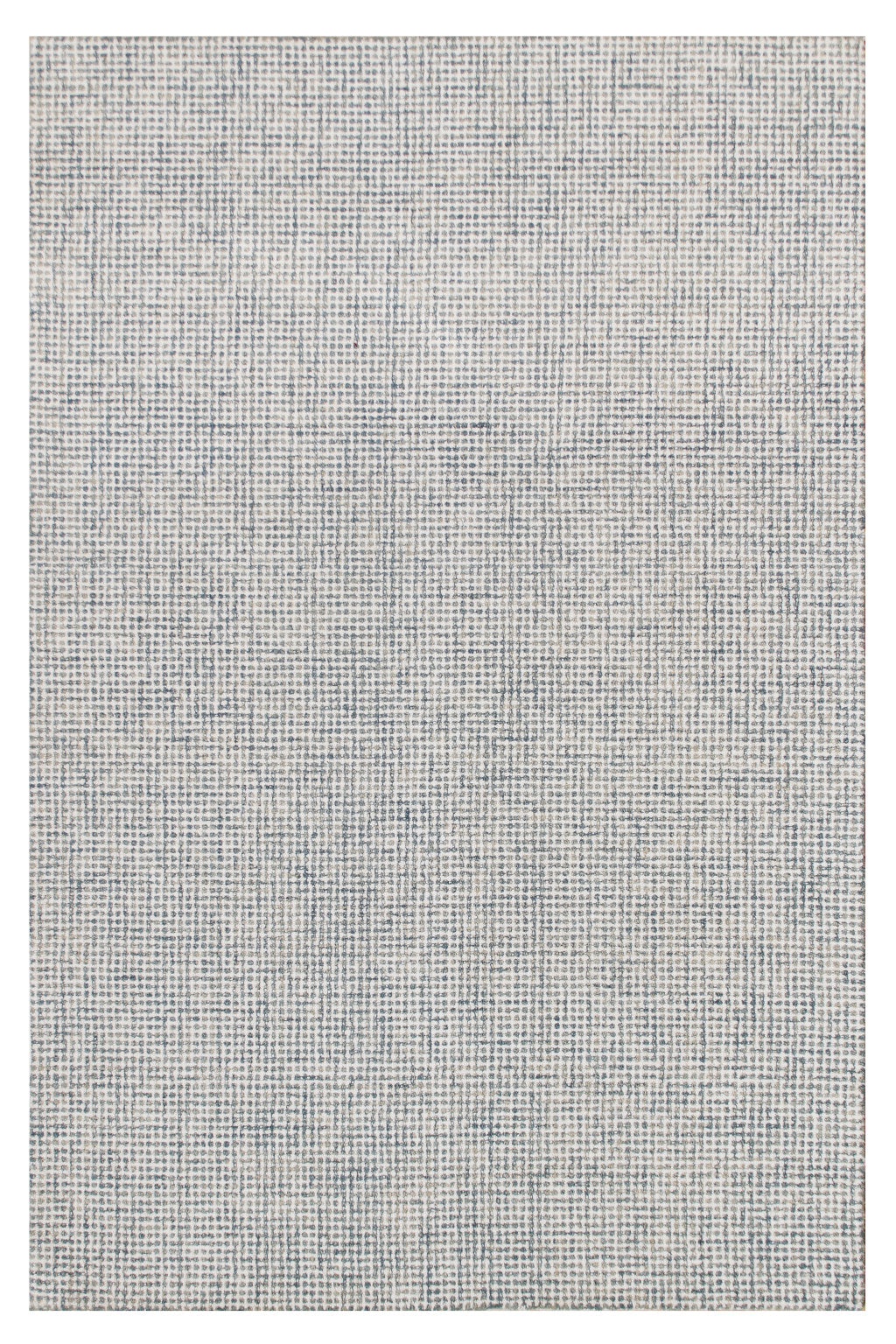 8' x 10' Blue and Ivory Wool Abstract Hand Tufted Area Rug