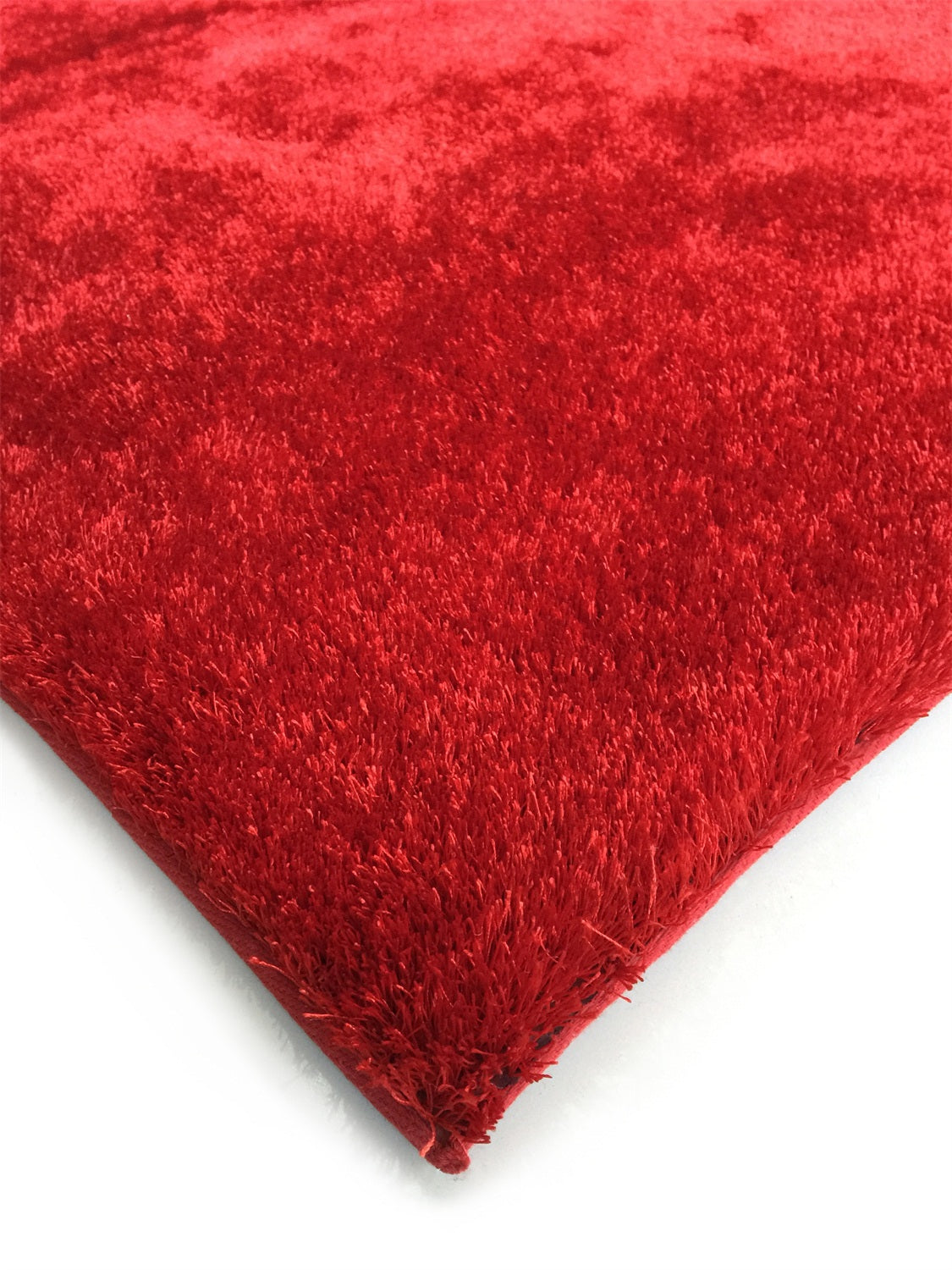 5' x 7' Red Shag Hand Tufted Area Rug